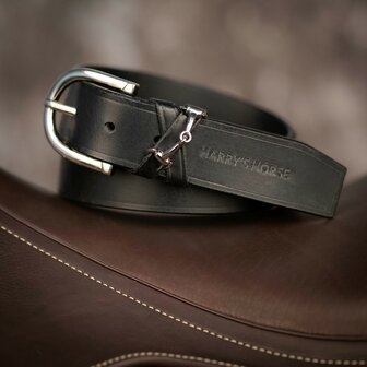 Black Silver Belt Leather