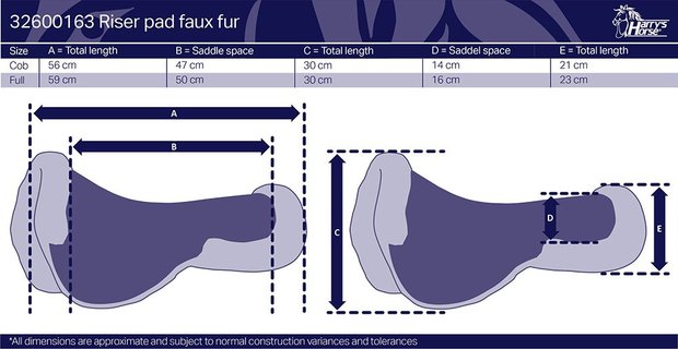 Harry's Horse Riser pad faux fur